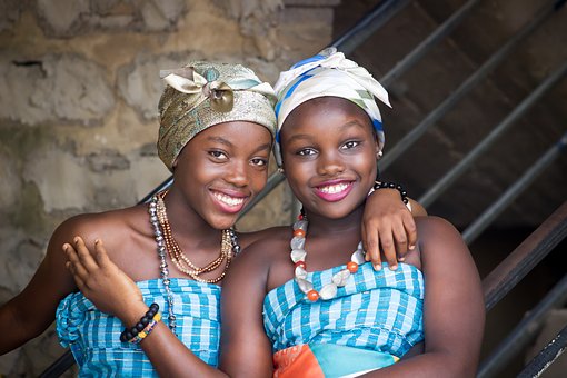 african happy women